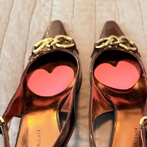 Etienne Aigner pointy-toe slingback pumps